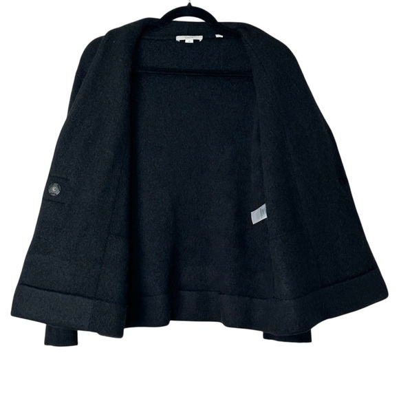 Vince Black Wool Alpaca Blend Single Snap Shrunken Cardigan Sweater Coat Size S - Picture 9 of 16